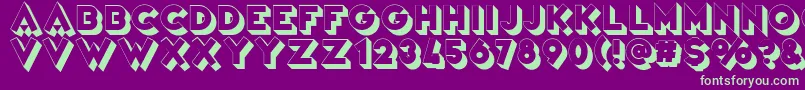 VarietРІRevue Font – Green Fonts on Purple Background