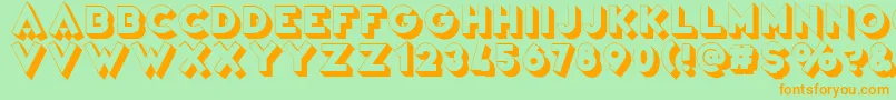 VarietРІRevue Font – Orange Fonts on Green Background