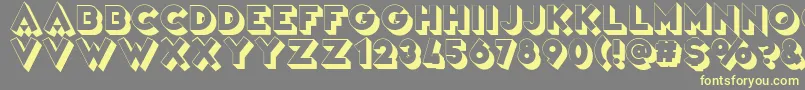 VarietРІRevue Font – Yellow Fonts on Gray Background