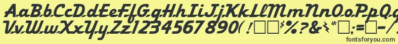 Ol54 Font – Black Fonts on Yellow Background