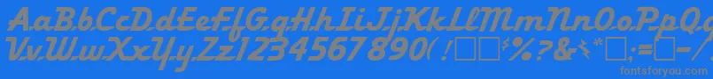 フォントOl54 – 青い背景に灰色の文字