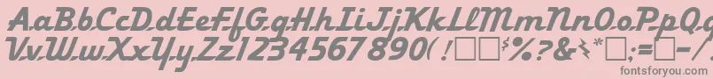 フォントOl54 – ピンクの背景に灰色の文字