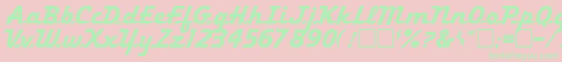 Ol54 Font – Green Fonts on Pink Background