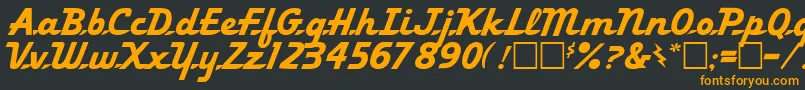 Ol54 Font – Orange Fonts on Black Background