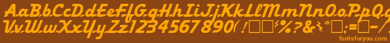 Ol54 Font – Orange Fonts on Brown Background