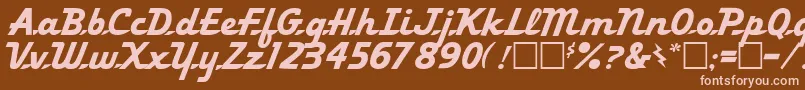 Ol54 Font – Pink Fonts on Brown Background