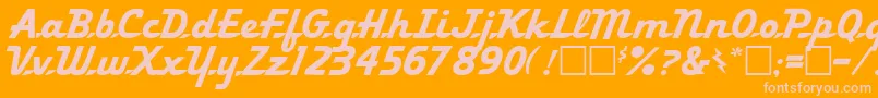 Ol54 Font – Pink Fonts on Orange Background