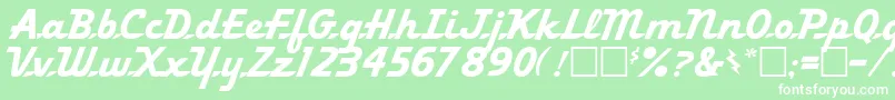 Ol54 Font – White Fonts on Green Background