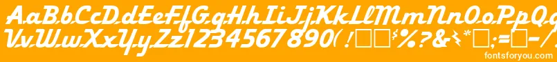 Ol54 Font – White Fonts on Orange Background