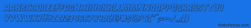 Monsterhunter3Dital Font – Black Fonts on Blue Background