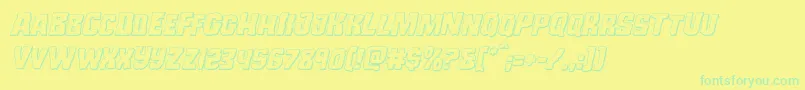 Monsterhunter3Dital Font – Green Fonts on Yellow Background