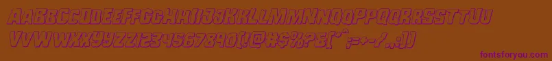 Monsterhunter3Dital Font – Purple Fonts on Brown Background