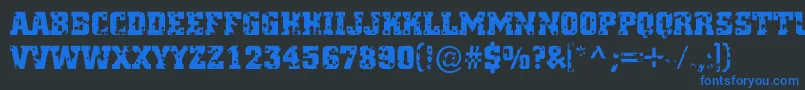 ACitynovatitulstars Font – Blue Fonts on Black Background