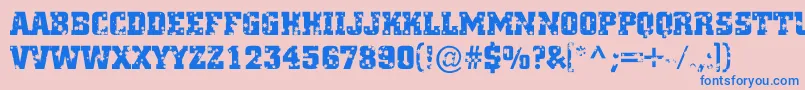 ACitynovatitulstars Font – Blue Fonts on Pink Background