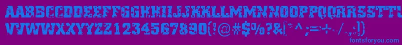 ACitynovatitulstars Font – Blue Fonts on Purple Background