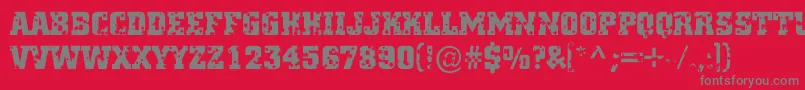 ACitynovatitulstars Font – Gray Fonts on Red Background