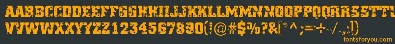 ACitynovatitulstars Font – Orange Fonts on Black Background