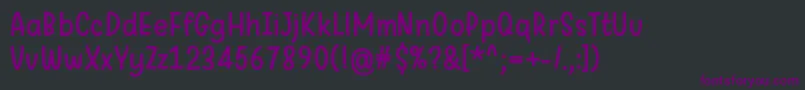 Шрифт WarungKopiRegular – фиолетовые шрифты на чёрном фоне