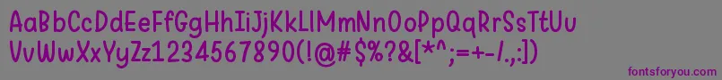 WarungKopiRegular Font – Purple Fonts on Gray Background