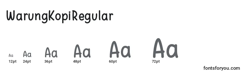 Размеры шрифта WarungKopiRegular