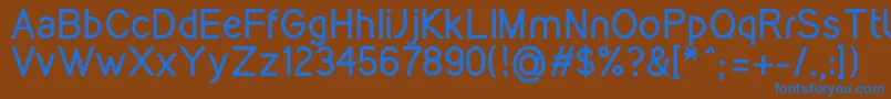 KirvyBold Font – Blue Fonts on Brown Background