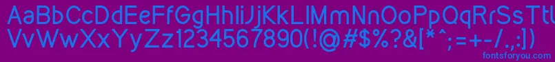 KirvyBold Font – Blue Fonts on Purple Background