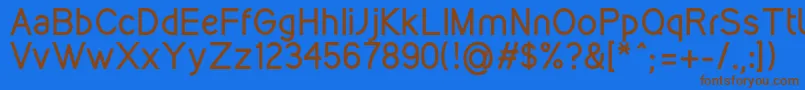 Шрифт KirvyBold – коричневые шрифты на синем фоне