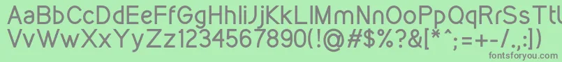 フォントKirvyBold – 緑の背景に灰色の文字