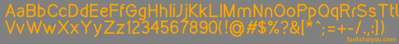 KirvyBold-Schriftart – Orangefarbene Schriften auf grauem Hintergrund