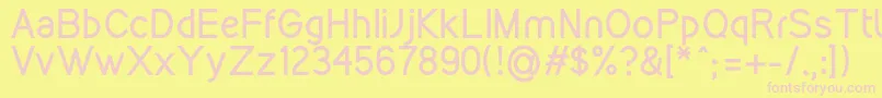 KirvyBold Font – Pink Fonts on Yellow Background