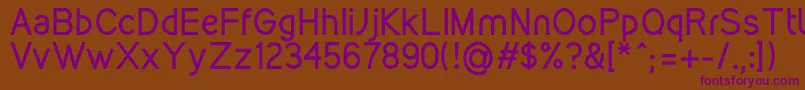 KirvyBold-Schriftart – Violette Schriften auf braunem Hintergrund