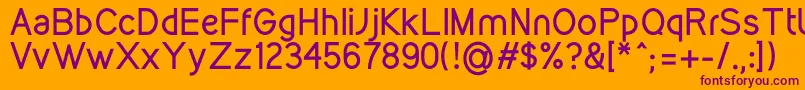 KirvyBold Font – Purple Fonts on Orange Background