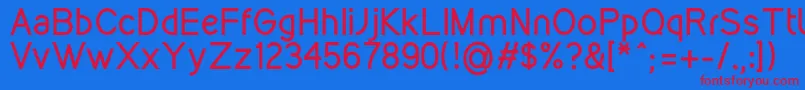 KirvyBold Font – Red Fonts on Blue Background