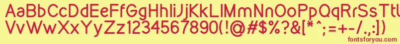 KirvyBold Font – Red Fonts on Yellow Background