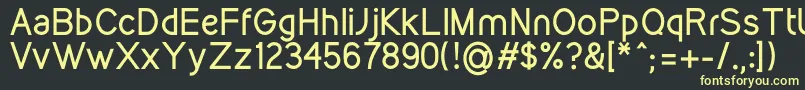 KirvyBold Font – Yellow Fonts on Black Background