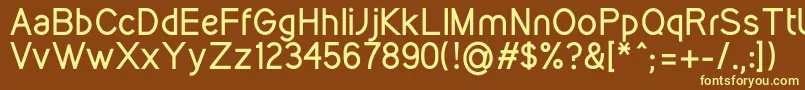 KirvyBold Font – Yellow Fonts on Brown Background