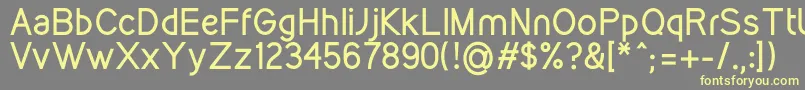 KirvyBold Font – Yellow Fonts on Gray Background