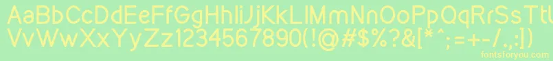 KirvyBold Font – Yellow Fonts on Green Background