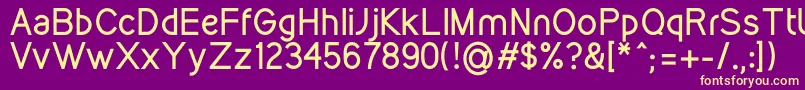 KirvyBold Font – Yellow Fonts on Purple Background