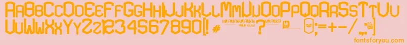 KardonExtraBold Font – Orange Fonts on Pink Background