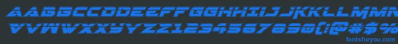 Gemina2acadlaserital Font – Blue Fonts on Black Background