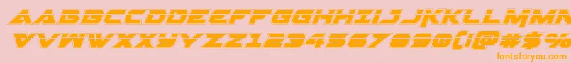 Gemina2acadlaserital-Schriftart – Orangefarbene Schriften auf rosa Hintergrund