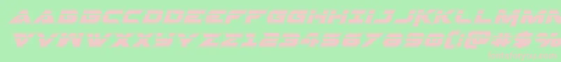 Gemina2acadlaserital Font – Pink Fonts on Green Background