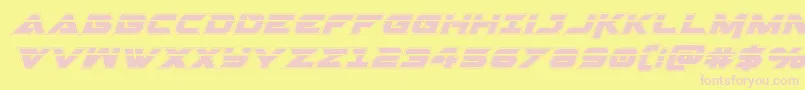 Gemina2acadlaserital Font – Pink Fonts on Yellow Background