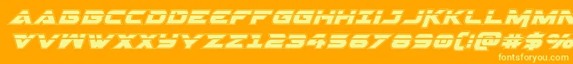 Gemina2acadlaserital Font – Yellow Fonts on Orange Background