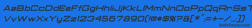 ClassicRobotItalic Font – Black Fonts on Blue Background