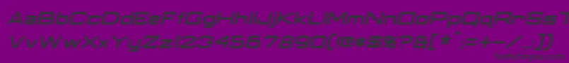 ClassicRobotItalic Font – Black Fonts on Purple Background