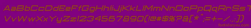 ClassicRobotItalic Font – Brown Fonts on Purple Background