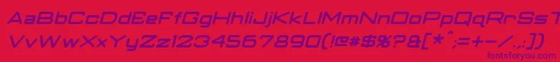 ClassicRobotItalic Font – Purple Fonts on Red Background