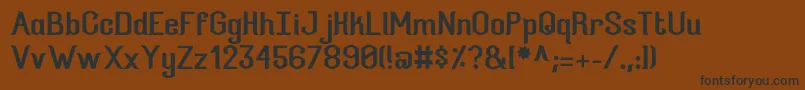 FoursistersRegular Font – Black Fonts on Brown Background
